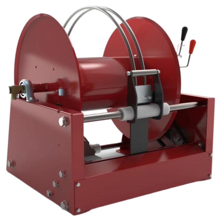 Sauro Rossi Golia hydraulic driven hose reel with hose layering system for up to 100 m x 25 mm (1 inch) hose 250 bar (3626 psi)