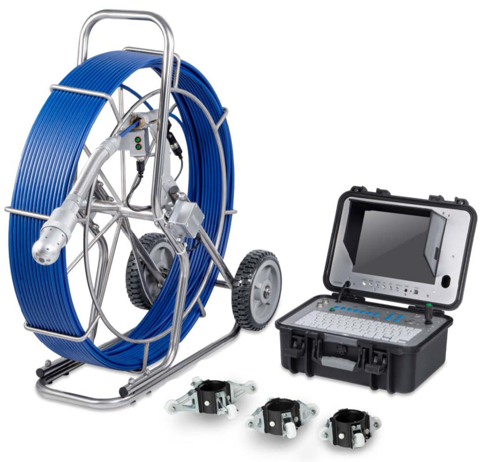 Ketta DrainTracer 3688 drain camera system with 254 mm (10 inch) colour monitor screen and choice of 60/80/100/120 m fiberglass cable