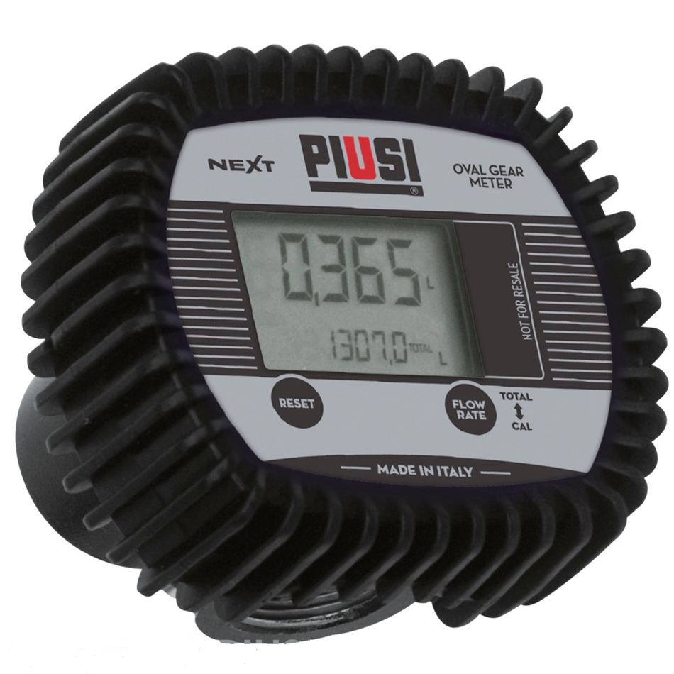 Piusi NEXT/2 flow meter 3/4 inch BSP(F) for oil and diesel 6 to 60 lpm 70 bar (994 psi)