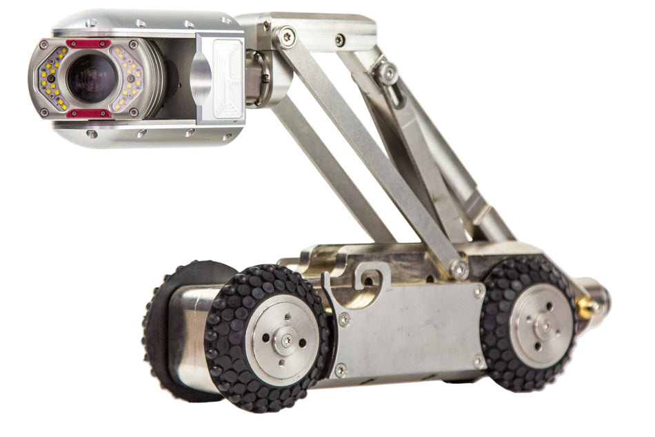 iBos CamBoss 135 crawler camera system with 4x4 drive crawler and KZ95CB camera head for pipes DN 150-800 mm range, 200 m max length