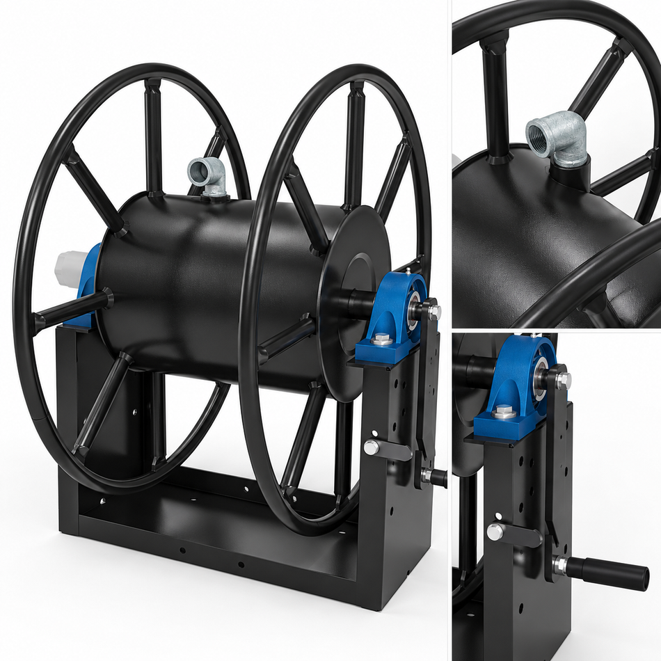 Ketta Magnum Goliath large capacity hose reel for 20 to 38 mm ID hose - choose capacity options