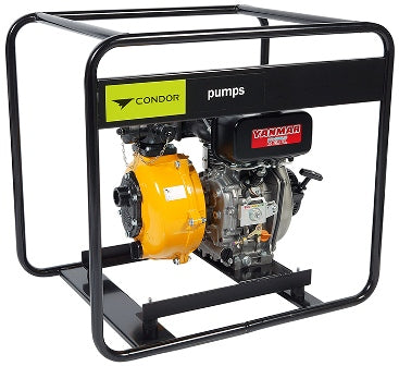 Yanmar diesel Ketta FKT 40 mm (1-1/2 inch) twin impeller fire pump with roll frame 90 m head 300 lpm