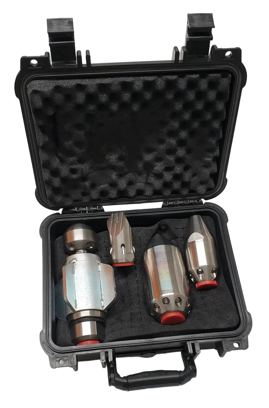 Roberto Bruna Heavy Duty 4 x piece drain jetter nozzle kit 1 inch BSP(F) 220 to 400 lpm