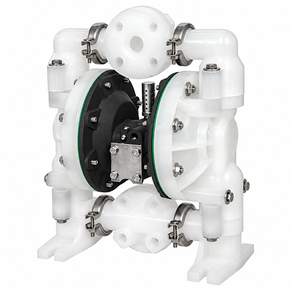 Ketta GA1F 25 mm (1 inch) ANSI flange poly air operated diaphragm pump 178 lpm 8.3 bar (120 psi) - all options