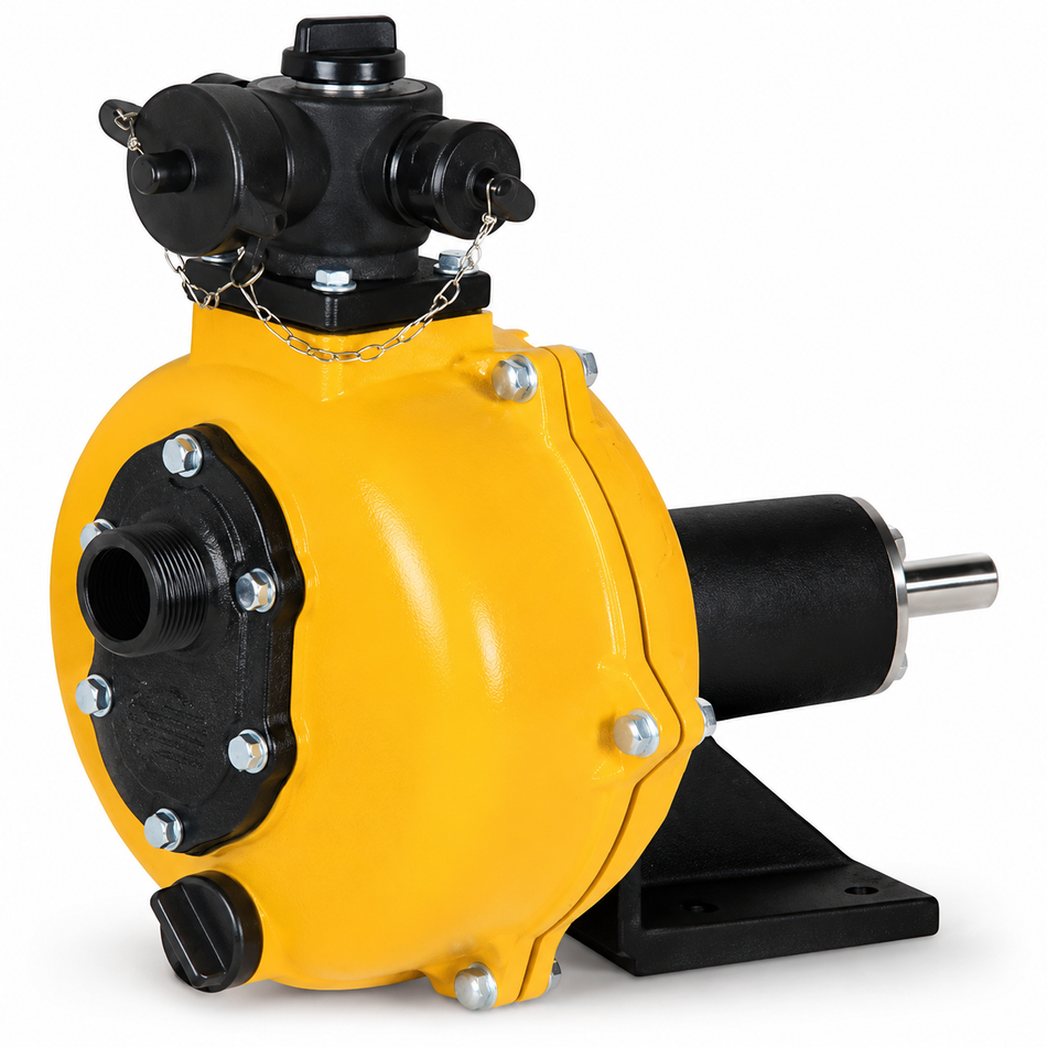 Ketta 1-1/2 inch FKT twin impeller fire pump pedestal mounted with 3/4 inch keyed input shaft 300 lpm 90 m head