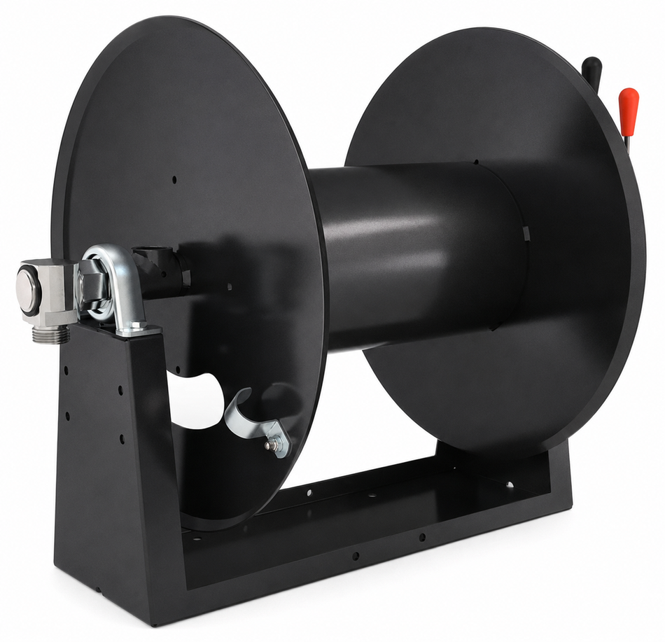 Ketta Magnum O series hydraulic driven hose reel for 10 to 13 mm (3/8 to 1/2 inch) ID hose 250 bar (3626 psi)