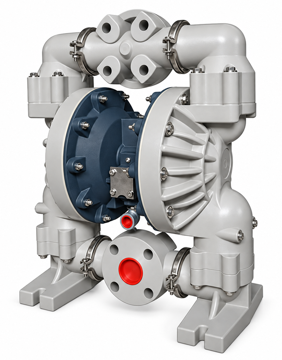 Ketta GA15 40 mm (1-1/2 inch) ANSI Polypropylene air operated diaphragm pump 378 lpm 8.3 bar (120 psi) - all options
