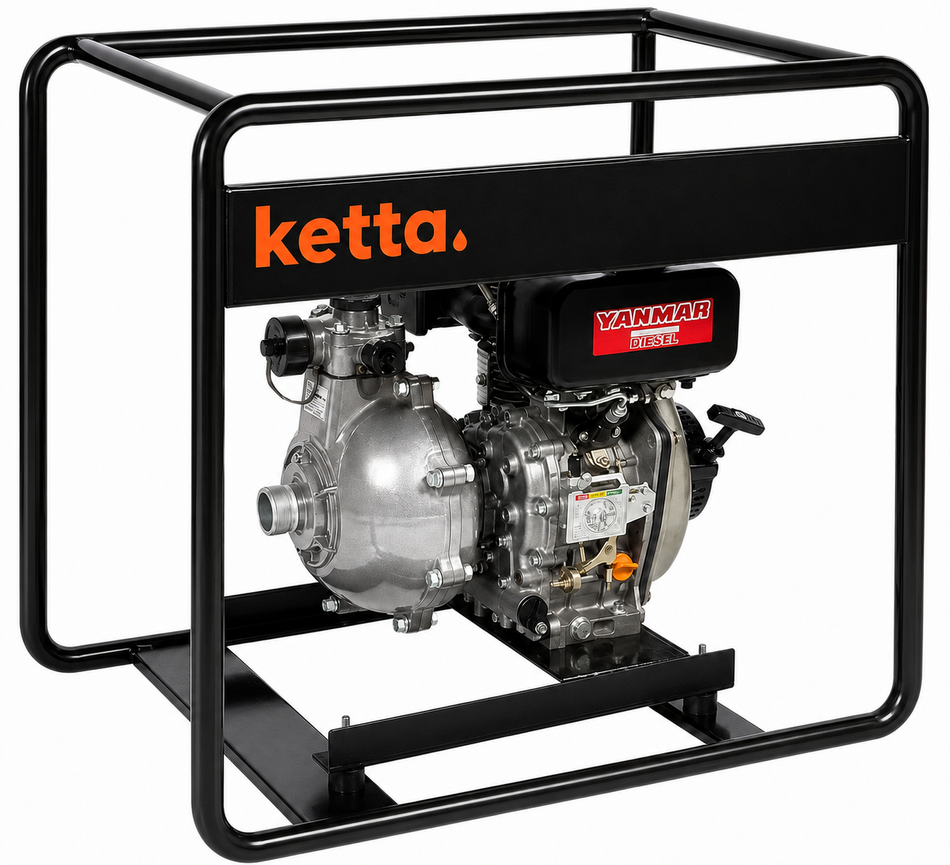 Ketta 1-1/2 inch FKS single impeller fire pump Yanmar L48N 4.7 hp diesel 270 lpm 60 m head