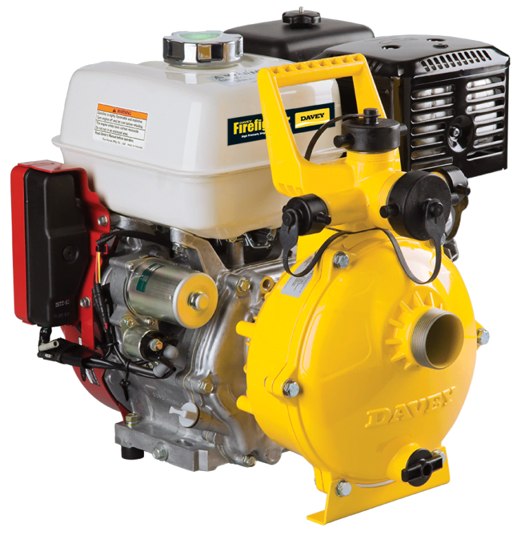 Davey FireFighter 5113HE series yellow single impeller pump Honda GX390E 11.0 hp (electric start) 900 lpm 54 m head