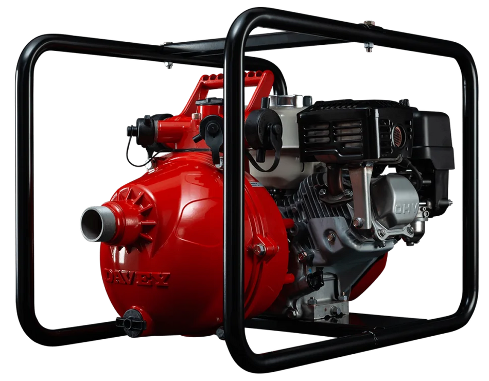 Davey Firefighter 5290HE and 5213HE red twin impeller pumps Honda 660 lpm 105 m head
