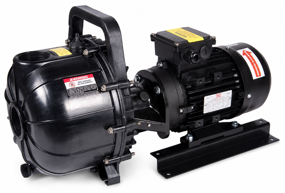 Pacer S-series 3 inch BSP(F) black Polyester electric pump 700 lpm 22.5 m head
