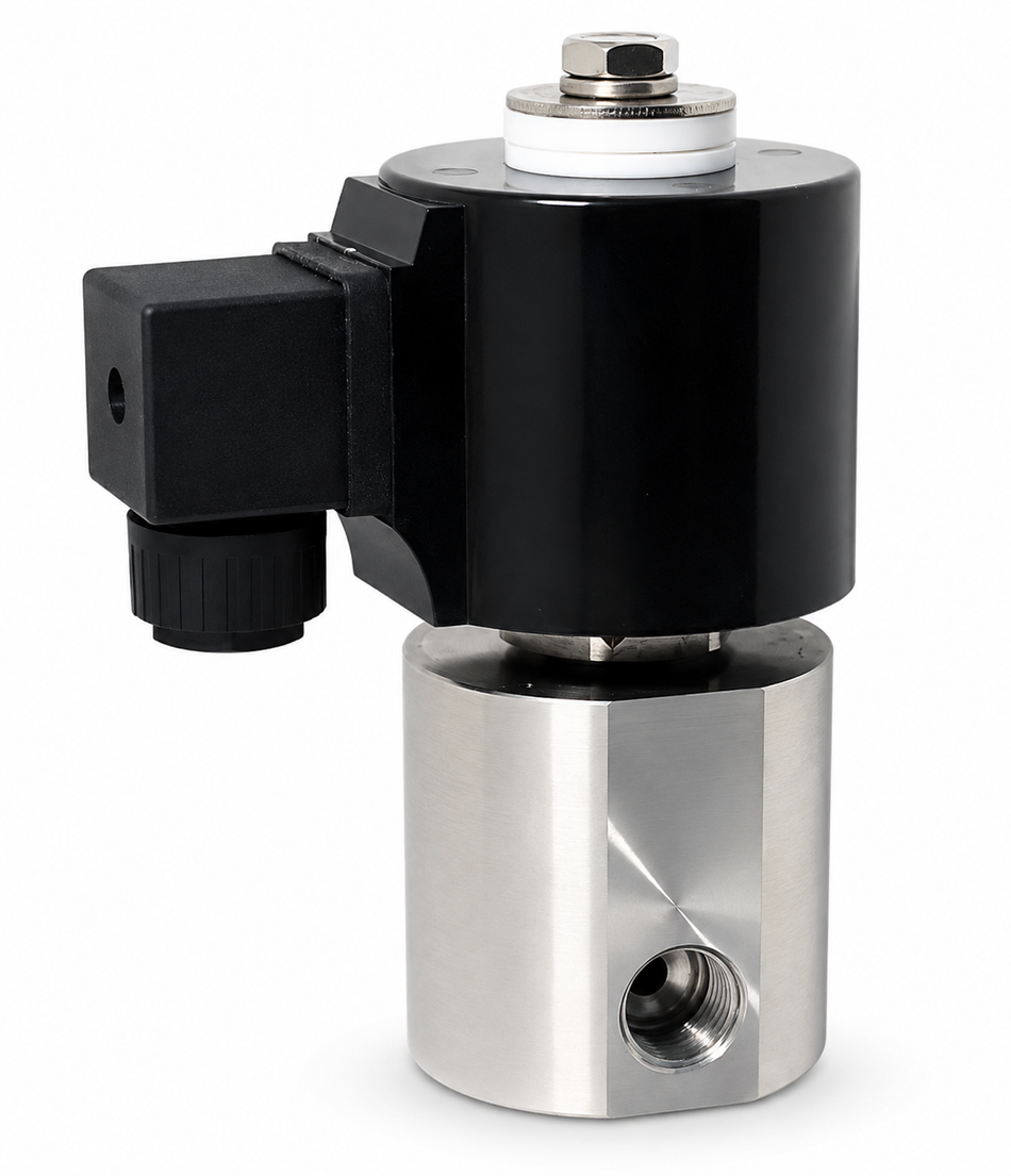 Ketta RJV series high pressure solenoid valve BSP(F) stainless steel PTFE seals 250 bar (3600 psi) - all sizes