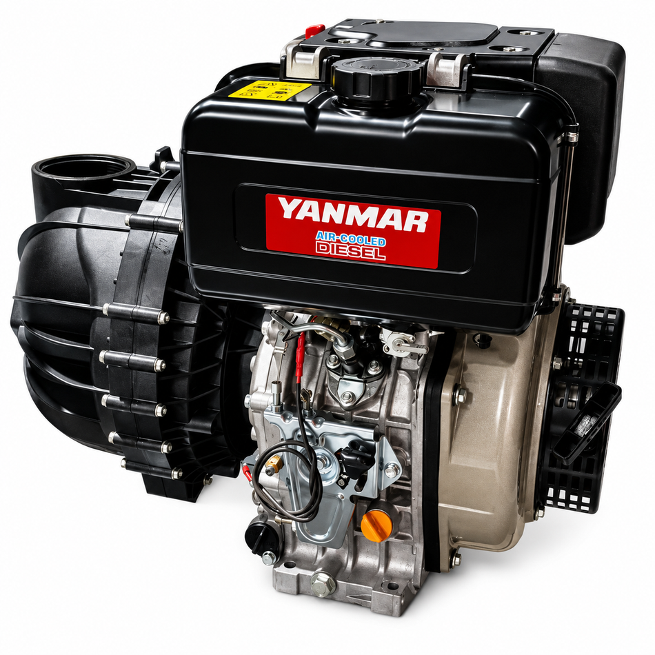 Hypro 3 inch NPT(F) poly pump Yanmar L100E 10 hp diesel (electric start) 37 m head 1666 lpm