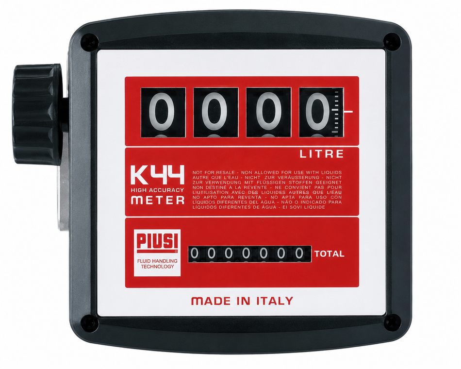 Piusi K44 flow meter 1 inch BSP(F) for diesel and oil 20 to 120 lpm 10 bar (145 psi)