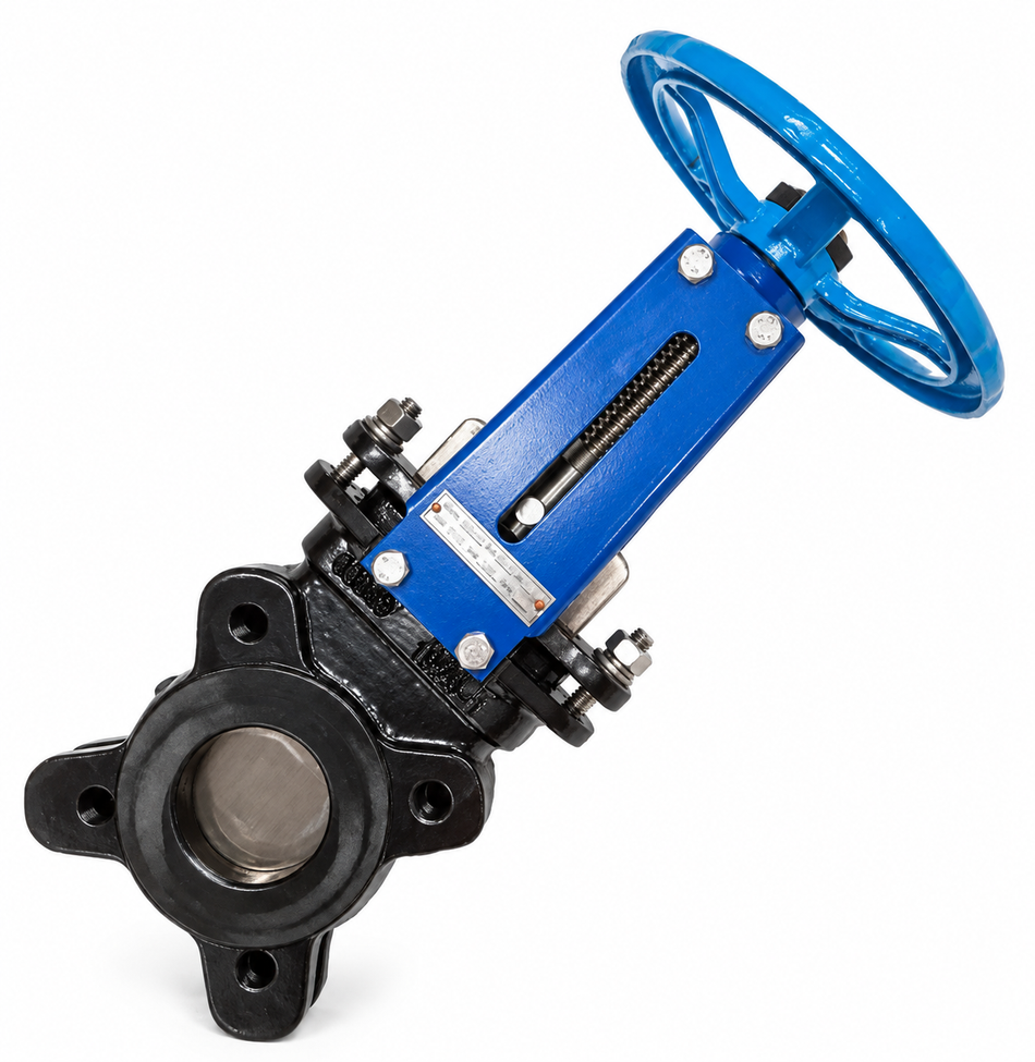 Ketta KGDHWN series cast iron knife gate valves 10 bar (145 psi) max and 0°C to 80°C media - all sizes