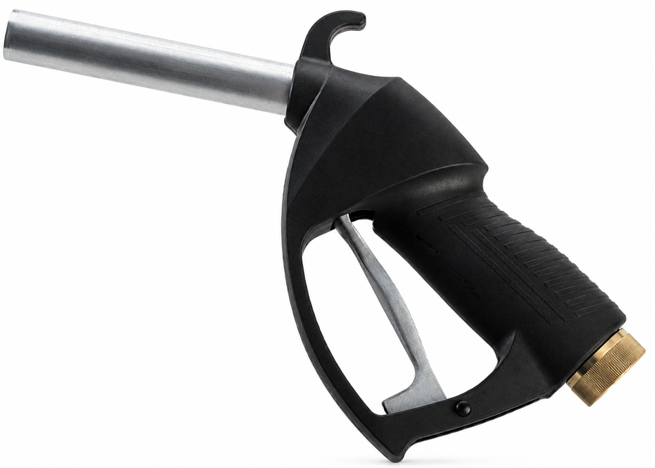 Piusi Self 3000 dispensing nozzle for petrol diesel and oil with 25 mm 1 inch BSP(F) swivel inlet
