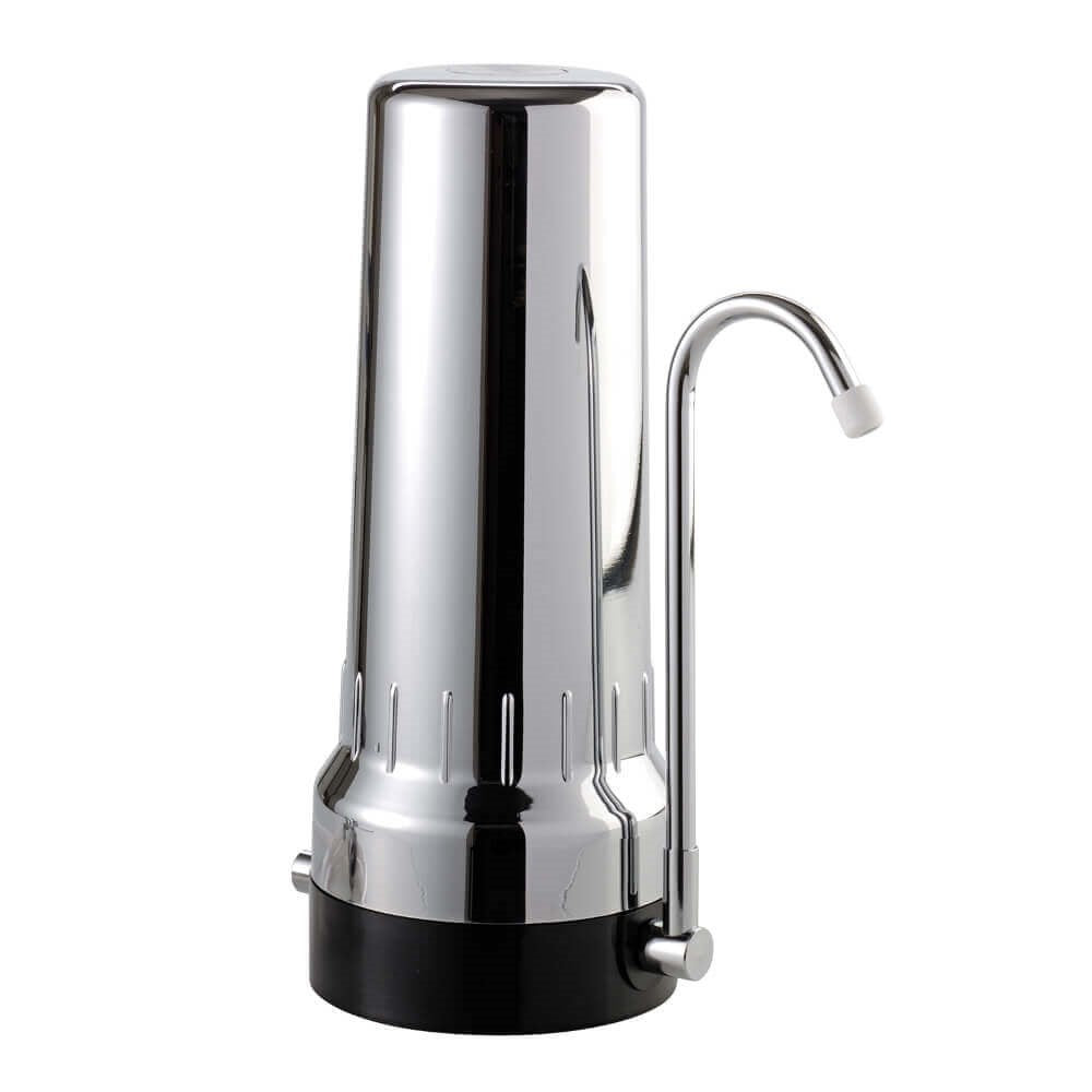 Chrome Depural Mono Benchtop Filter Housing Kit With Diverter Valve And Tap Excludes Filter