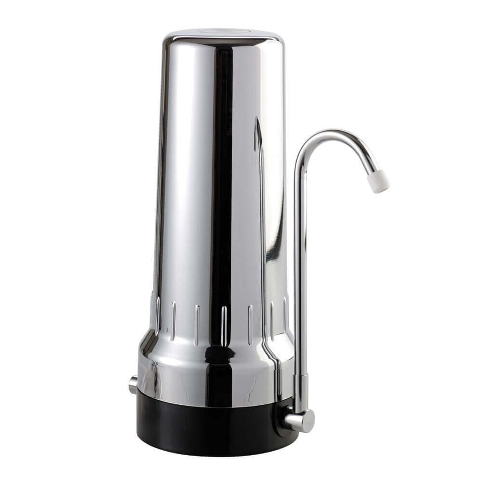 Chrome Depural Mono Benchtop Filter Housing Kit With Diverter Valve And Tap Excludes Filter