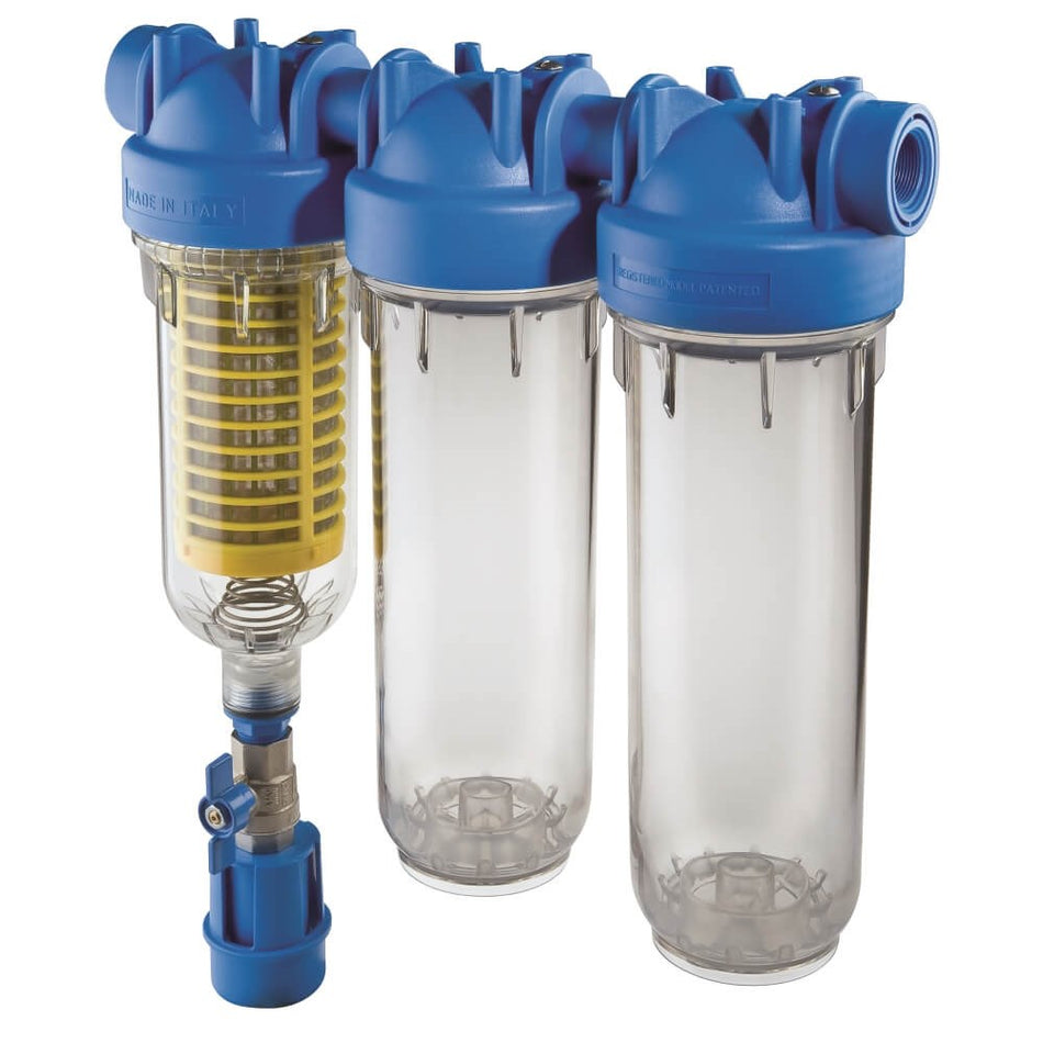 Hydra Trio With 90 Mic Self Cleaning Filter Included, Justadd 2 X 10” Std Filter Cartridges