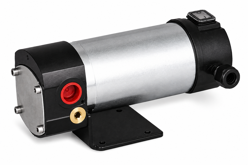 Piusi Viscomat DC 120/1 gear pump 12/24v DC for oil 1/2 inch BSP(F) 5 lpm 10 bar (145 psi)
