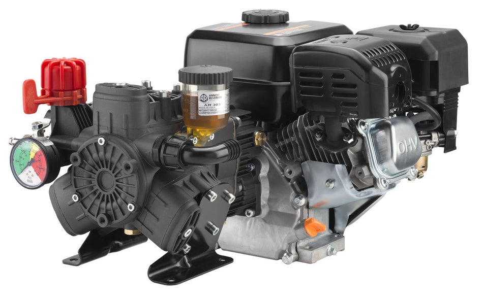Annovi Reverberi AR303 diaphragm pump with Ketta or Honda engine 30 lpm 40 bar (580 psi)