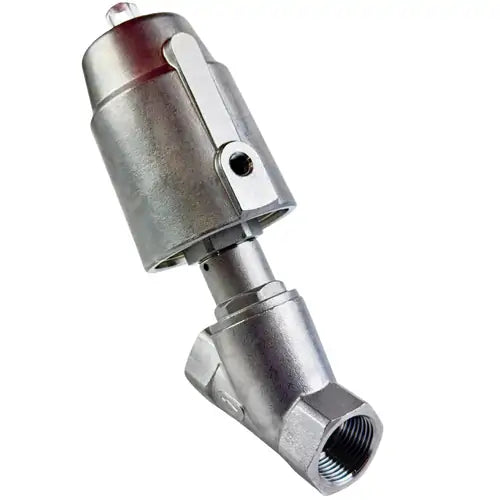 Ketta AS5 series 316 stainless steel angle seat valve BSP(F) air operated pneumatic (spring return - air to open) 16 bar (232 psi) - all sizes
