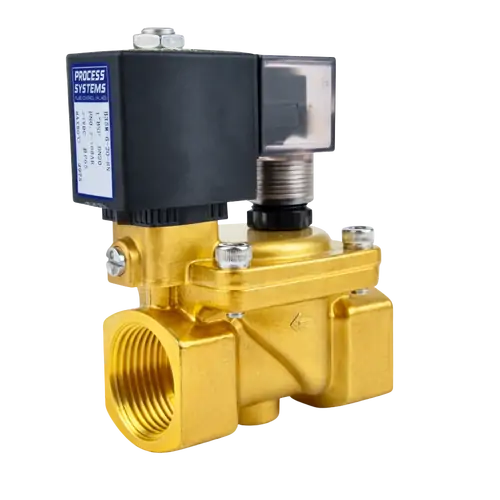 Ketta B35M series solenoid valve brass general purpose manual override differential (normally closed - power to open) - all sizes