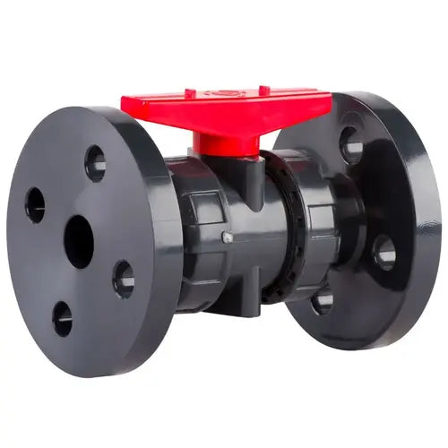 Ketta BLPF manual ball valve flanged UV stabilised PVC 10 bar (145 psi) - all sizes