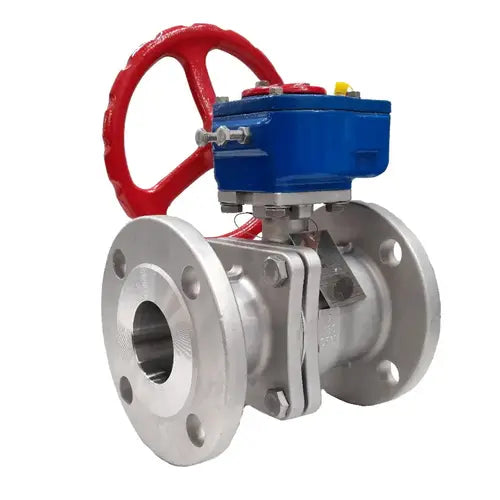 Ketta BLSF ball valve gearbox type 316 stainless steel ANSI 150 flanged 20 bar (290 psi) -20°C to 180°C - all sizes