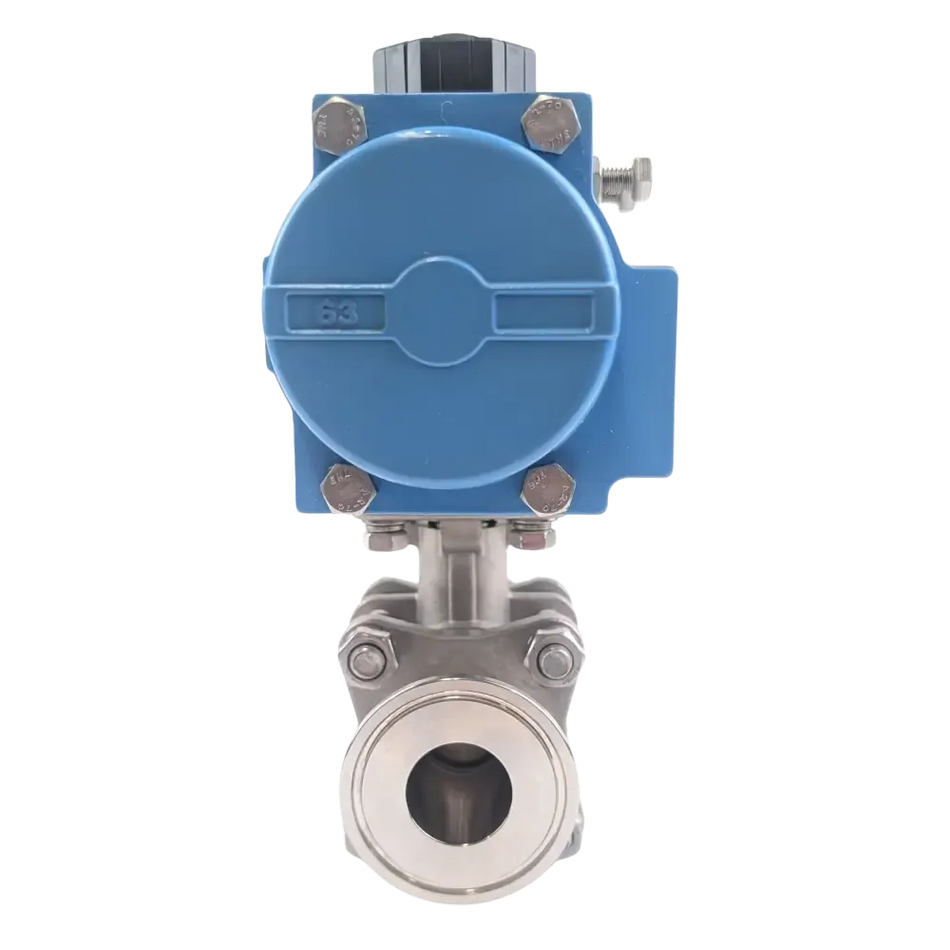 Ketta BLSTDA series 316 stainless steel ball valve pneumatic air operated Tri-Clover type (double acting) 63 bar (914 psi) - all sizes