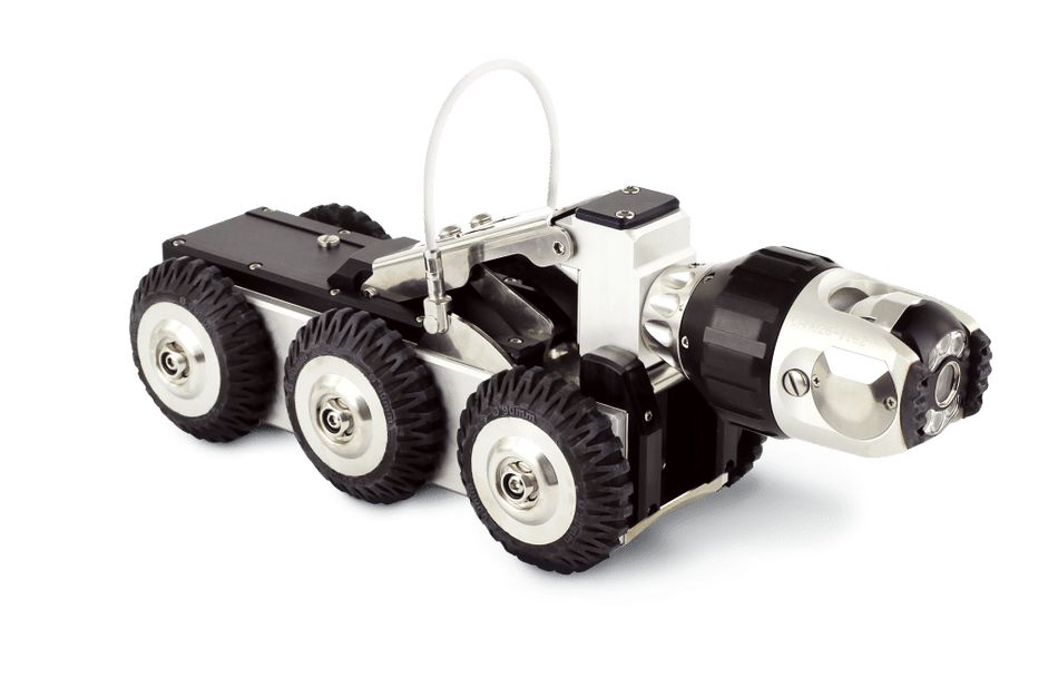 Minicam Proteus Lite Crawler Inspection System - 6-wheel drive with electronic elevator · Pipe range 140–600 mm