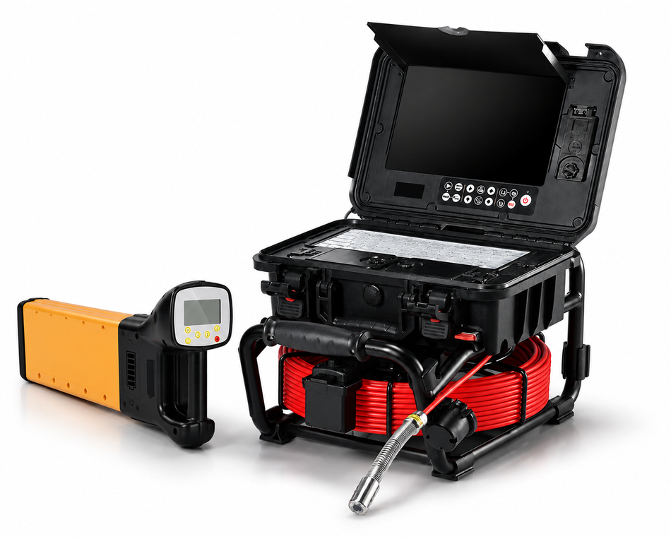 Ketta DrainTracer 3599FB-10 Rain-Proof drain camera with Sonde and DrainTracer 42 power line locator