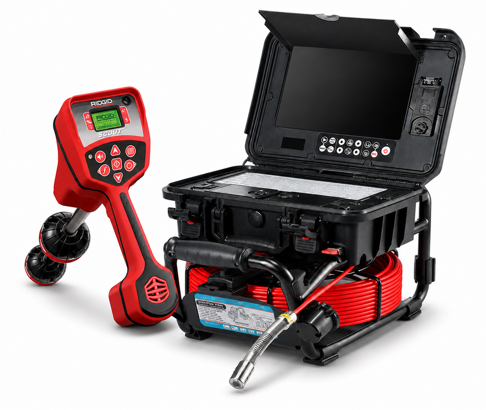 Ketta DrainTracer 3599FB-10 Rain-Proof drain camera with Sonde and Rigid NaviTrack Scout locator