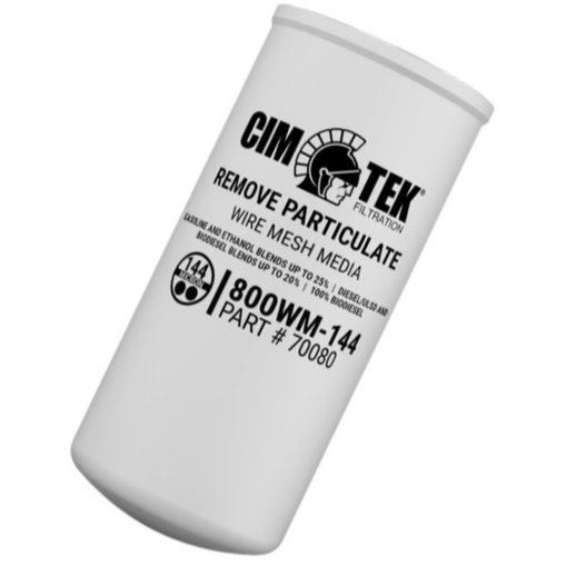 Cim-Tek 800WM-144 fuel filter element part # 70080 remove particulate wire mesh media 144 micron 3.4 bar (50 psi) 151 lpm (40 gpm)