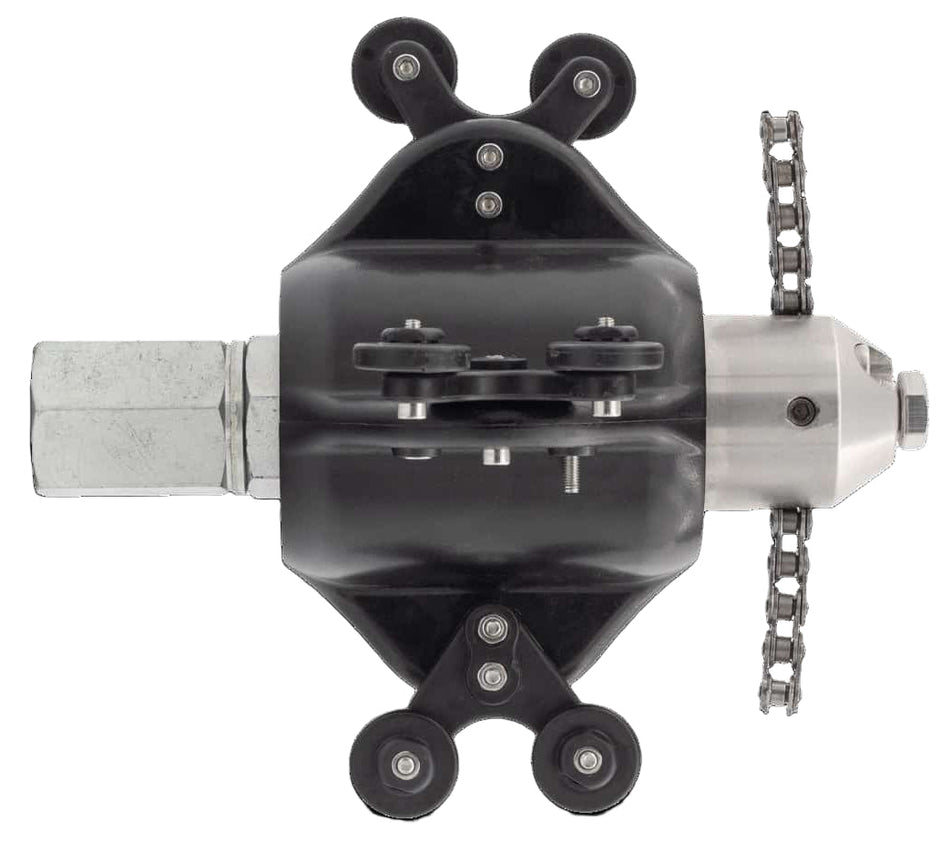 Roberto Bruna Hydro-Spin flail root cutter drain cleaning nozzle 1/2 inch BSP(F) for pipes from 110 to 200 mm diameter