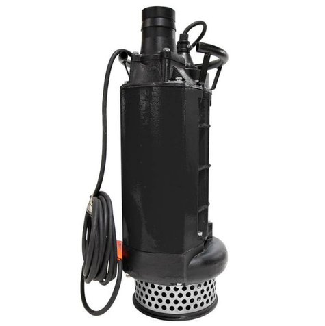 Ketta KT-437 Contractor submersible pump 100 mm (4 inch) hose tail 3.7 kW (5 hp) 415v 3 phase 1430 lpm 19 m head