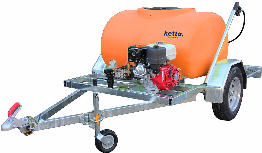 Ketta Ketta TW3000 trailer water blaster Honda GX390 with hose and reel 200 ...