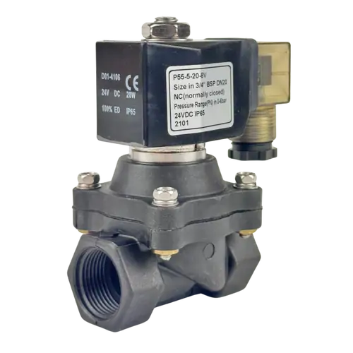 Ketta P55 series Nylon solenoid valve general purpose (normally closed) zero differential 0 to 6 bar - all sizes