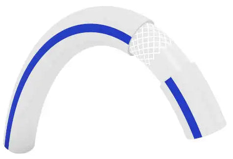FoxHose PWW019 20 mm (3/4 inch) Blue-Stripe white wash-down hose 10 bar (145 psi) - all lengths