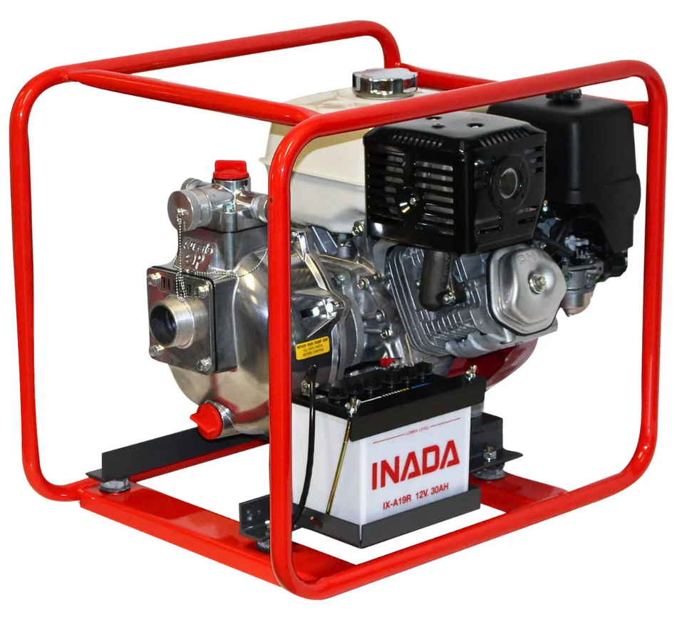 QuickPrime QPT Mr T twin impeller pump Honda GX series industrial engine with roll frame 500 lpm 95 m head