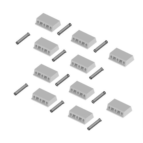 Piusi R11287000 vane blade kit 13.72 mm x 5.8 mm x 25 mm (L x W x H), for Carry 3000, BP3000, BiPump, Panther 56, Panther 72 etc