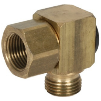 Sauro Rossi brass swivel joint elbow 1/2 inch BSP (M to F) 250 bar (3600 psi)