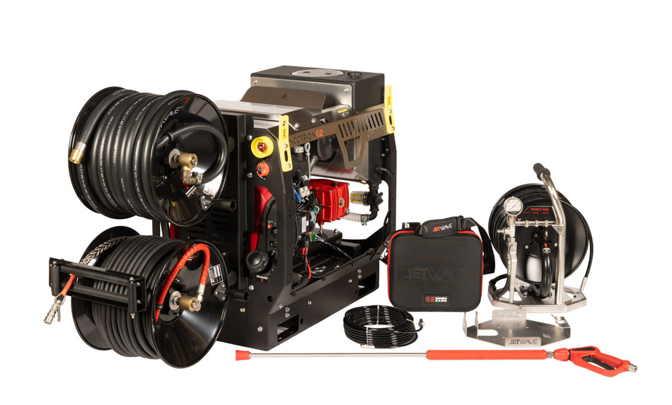 JetWave Scorpion G2FI drain jetting machine Honda iGX industrial engine - includes Plumbers Pack