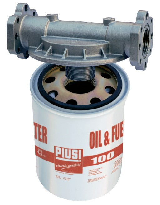 Piusi 100 fuel filter for diesel and oil 100 lpm 1 inch BSP(F) 5 to 10 micron 12 bar (174 psi)