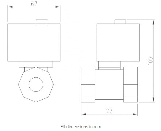 Ketta BAP 1/2 inch BSP(F) PVC auto return electric ball valve 0-10 bar 9~24v AC/DC