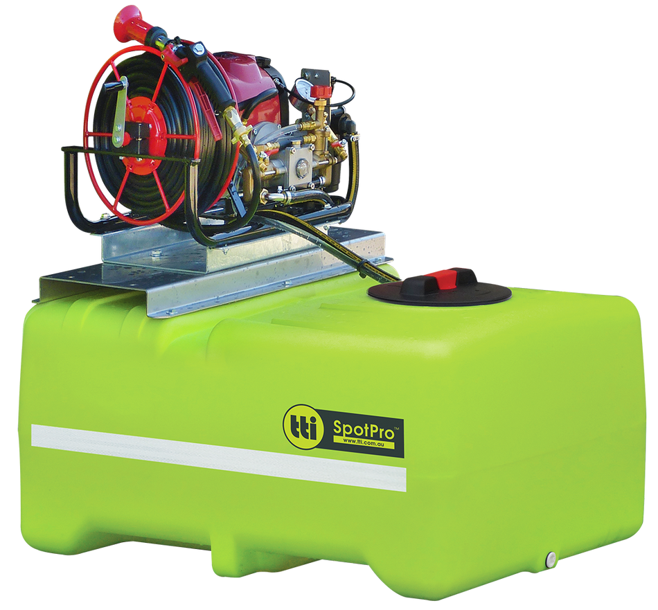Ketta SpotPro 220 litre skid sprayer Honda GX35 spray pump kit and 30 m hose reel 12 lpm 25 bar (363 psi)