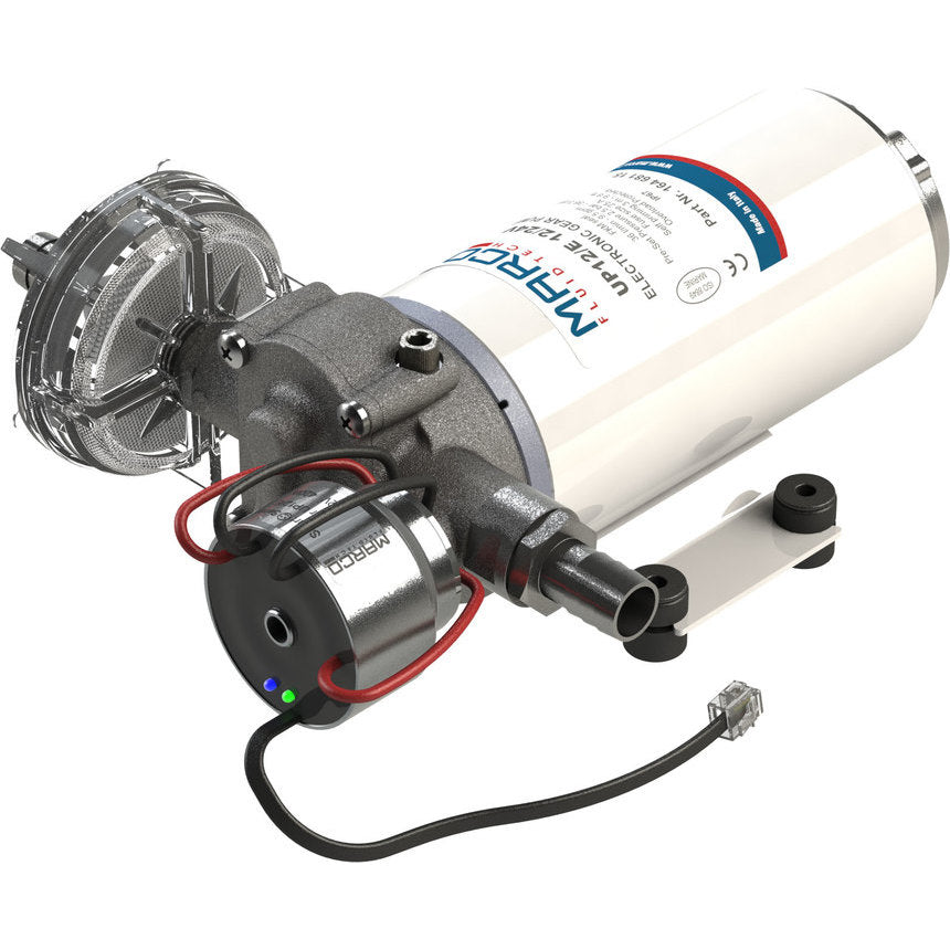 Marco UP12/E pump 12/24v with electronic water pressure system 1/2 inch BSP(F) ports 36 lpm 2.5 bar (36 psi)
