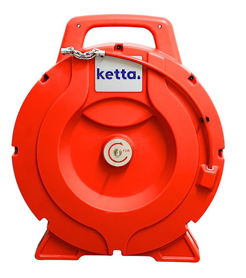 Ketta K-506 portable high-speed drain cleaner (drill not included) with 16 m cable for pipes 32 to 50 mm diameter up to 15.3 m long