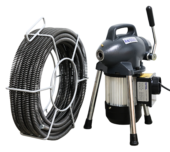 Ketta GQ-75 professional electric indoor drain cleaning machine 390 watt 230v for pipes 20 to 100 mm diameter