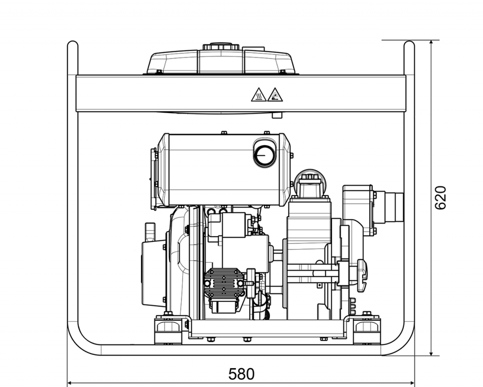 Yanmar diesel YDP20TN-E3 50 mm 2 inch BSP(M) full trash pump L48N 4.7 hp diesel (electric start) 550 lpm 24 m head